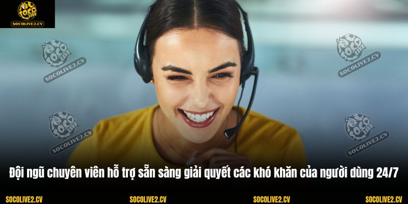 Đội ngũ chuyên viên hỗ trợ sẵn sàng giải quyết các khó khăn của người dùng 24/7
